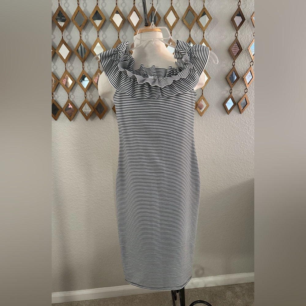 Zara Striped Midi Dress